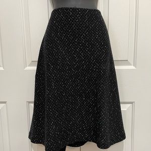 St. John tweed black abs white skirt
